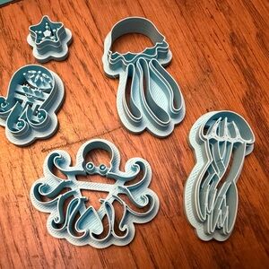Sea Creature polymer clay Cutter Set -New!